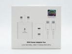 50W Dual USB-C Charger UK Plug - 50W + 25W PD Fast Charging Wall Adapter Duo, Low Standby Power, Includes USB-C Cable - Image 4