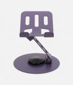 360° rotation and adjustable tilt Phone Stand - Desktop Tablet Holder, Foldable Metal Cell Phone Stand for Desk, Compatible with iPhone, Samsung, iPad