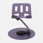 360° rotation and adjustable tilt Phone Stand - Desktop Tablet Holder, Foldable Metal Cell Phone Stand for Desk, Compatible with iPhone, Samsung, iPad