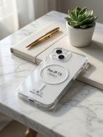 I PHONE 15 Clear Magnetic Case compatible, Transparent Cover with Safe Ring - Image 3