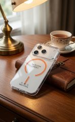I PHONE 17 PRO Clear Magnetic Case compatible, Transparent Cover with Safe Ring - Image 2