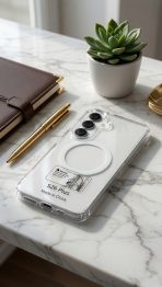 S26 + Clear Magnetic Case compatible, Transparent Cover with MagSafe Ring - Image 3