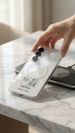 S26 + Clear Magnetic Case compatible, Transparent Cover with MagSafe Ring