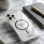 I PHONE 15+ Clear Magnetic Case compatible, Transparent Cover with Safe Ring