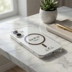 I PHONE 16 Clear Magnetic Case compatible, Transparent Cover with Safe Ring - Image 2