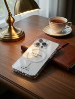 I PHONE 16 PRO Clear Magnetic Case compatible, Transparent Cover with Safe Ring