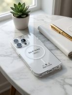 I PHONE 16 PRO Clear Magnetic Case compatible, Transparent Cover with Safe Ring - Image 2