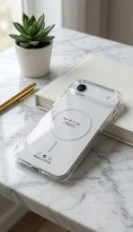 I PHONE 17 AIR Clear Magnetic Case compatible, Transparent Cover with Safe Ring - Image 2