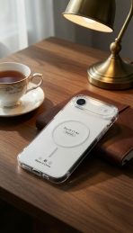 I PHONE 17 AIR Clear Magnetic Case compatible, Transparent Cover with Safe Ring